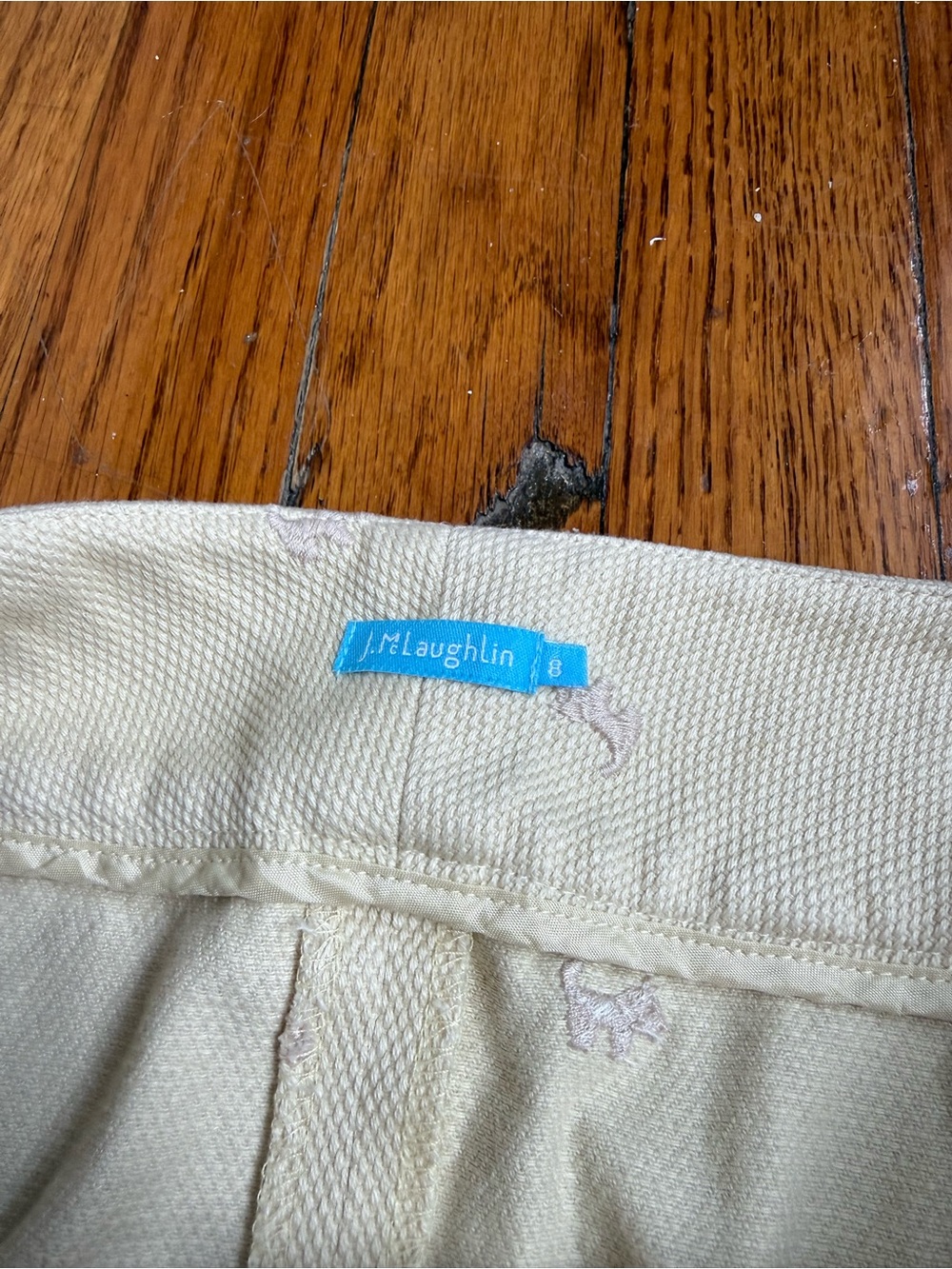 J McLaughlin Scottie dog beige skirt - Picture 2 of 4